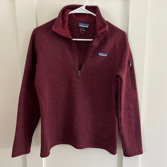 Patagonia Better Sweater 1/4 Quarter Zip Sequoia Red Sweater Women's Small - Picture 4 of 8
